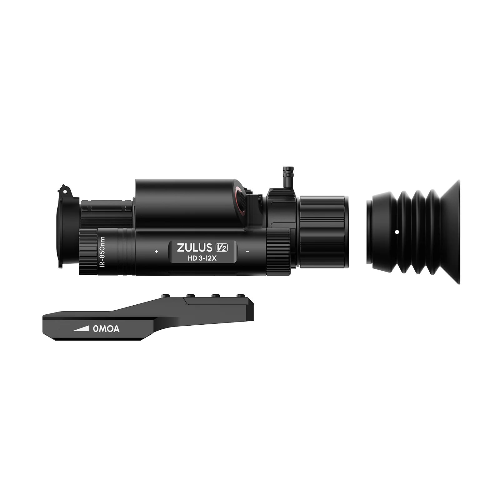 ZHD312R-V2 - ZULUS HD V2 3-12X Digital Night Vision Scope with Laser Rangefinder and Ballistic Calculator - Image 5
